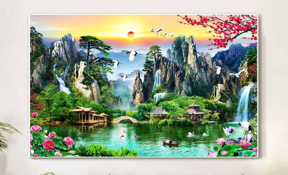 Top những công trình tranh 3d phòng khách phòng ngủ chủ nhà khen quá trời đẹp